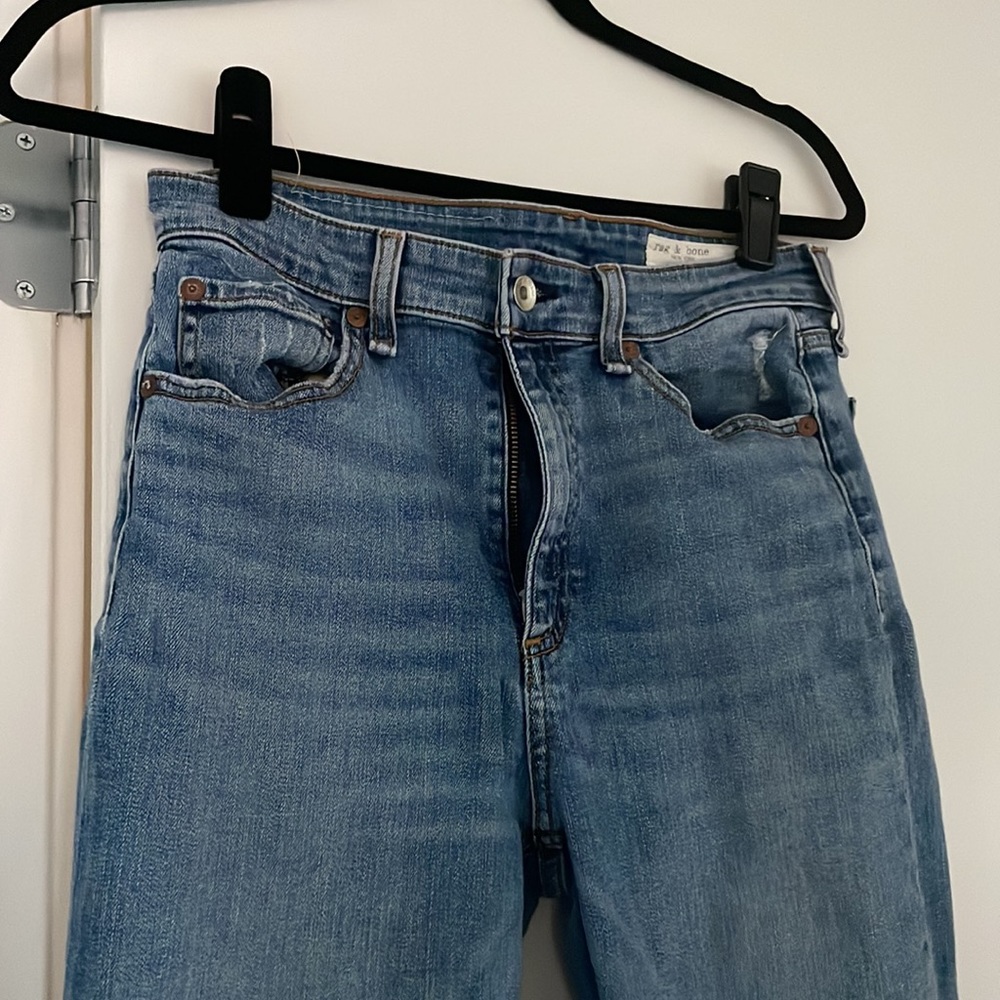 Rag & Bone Nina High Rise Ankle Flare Jeans in West Marin - Picture 6 of 9